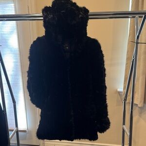 Zara Black Faux Fur Trimmed Jacket